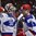 TORONTO, CANADA - JANUARY 2: Russia's Danila Kvartalnov #9 congratulates Ilya Samsonov #30 after getting a shutout in a 4-0 win over Team Denmark during quarterfinal round action at the 2017 IIHF World Junior Championship. (Photo by Matt Zambonin/HHOF-IIHF Images)

